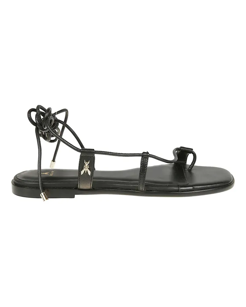 Patrizia Pepe strap leather flat sandals - Schwarz Schwarz