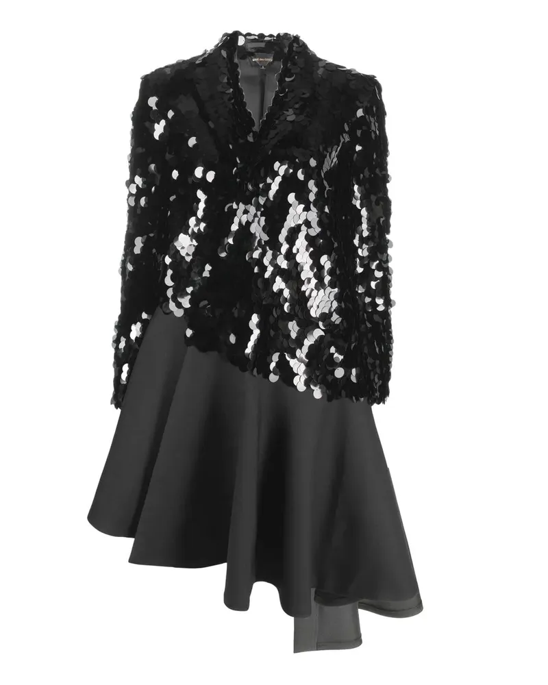 Comme des Garçons Mantel mit Pailletten - Schwarz Schwarz