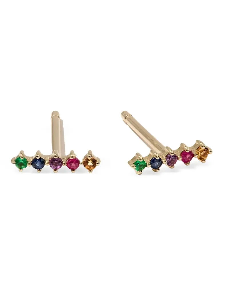 OTIUMBERG RAINBOWBARSTUDPAIR MULTICOLOUR Precious Metals->9kt Gold Gold
