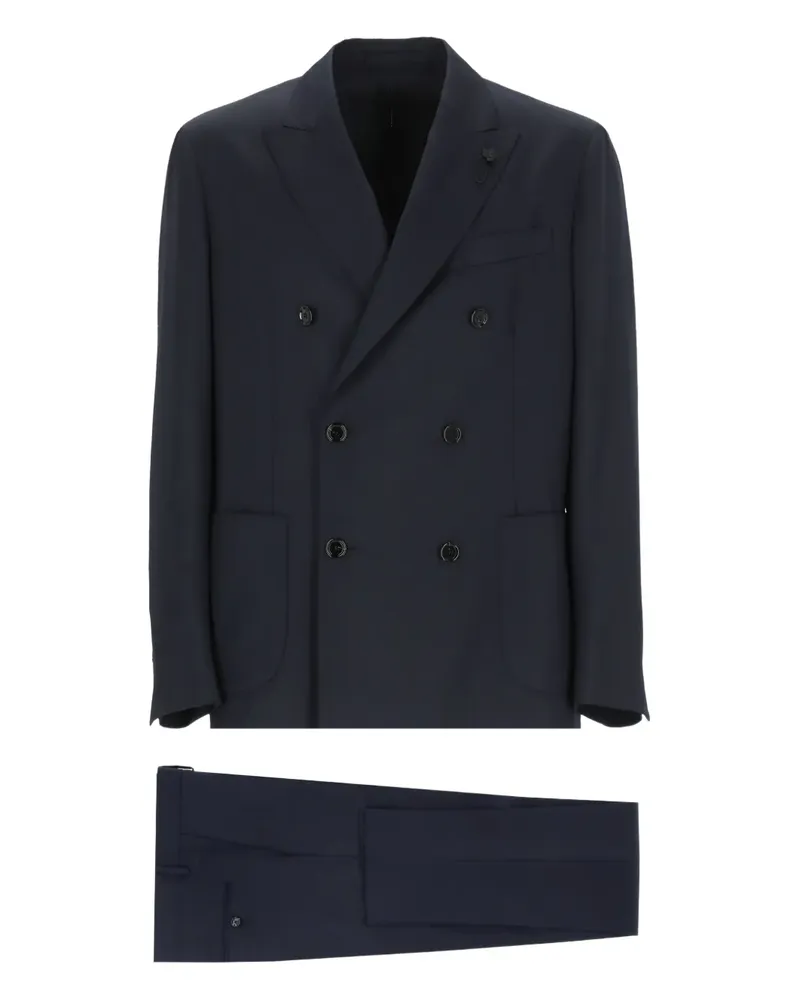 LARDINI Doppelreihiger Anzug - Blau Blau