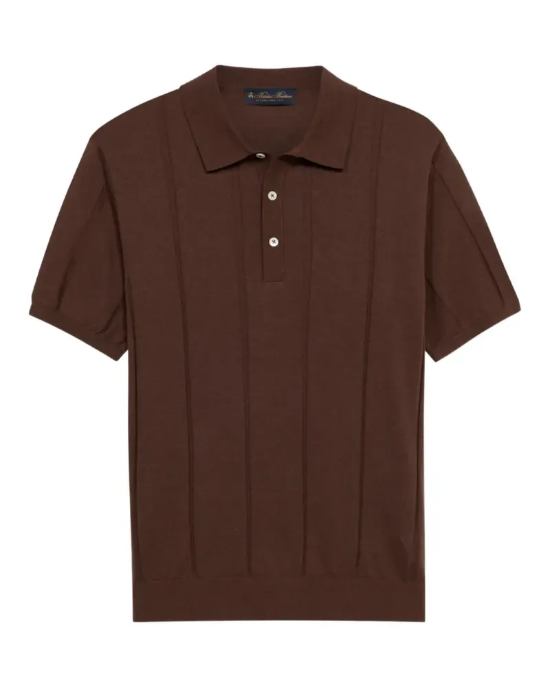 Brooks Brothers Geripptes Poloshirt - Braun Braun