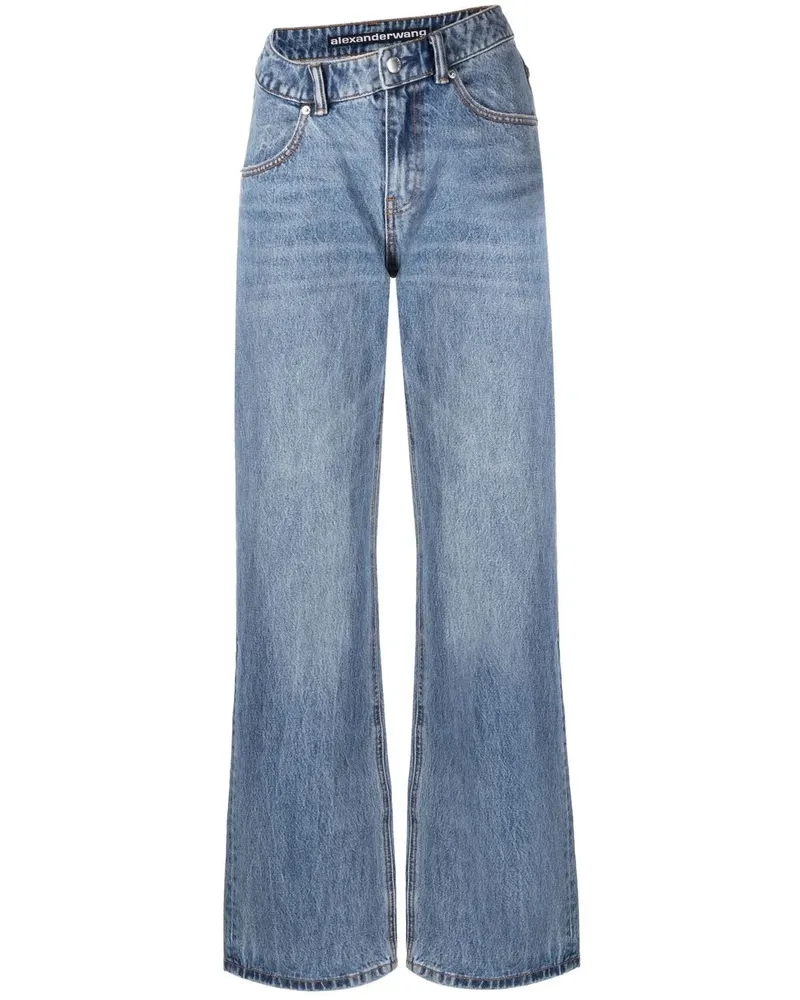 Alexander Wang Jeans mit asymmetrischem Bund - Blau Blau