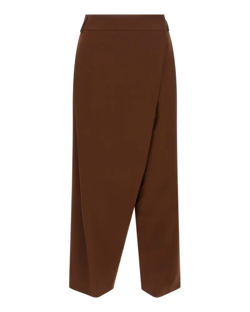Alberto Biani Asymmetrische Wide-Leg-Hose - Braun Braun