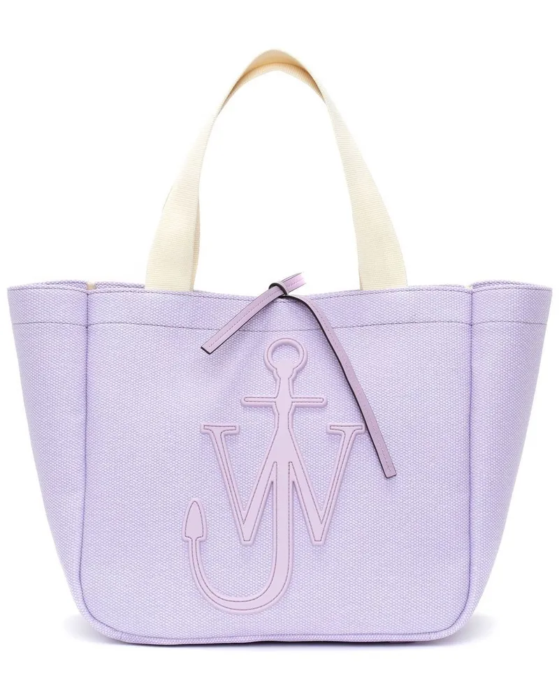 J.W.Anderson Shopper aus Canvas mit Logo-Patch - Violett Violett