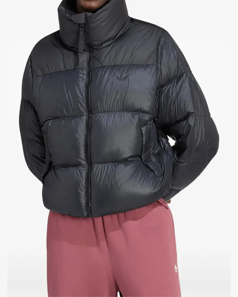 adidas Essentials wattierte Steppjacke - Schwarz Schwarz