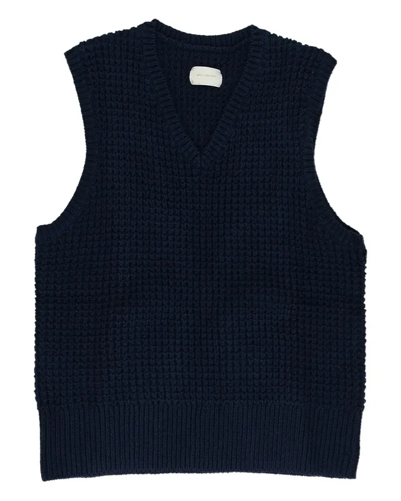 Aimé Leon Dore waffle-knit V-neck tank top - Blau Blau
