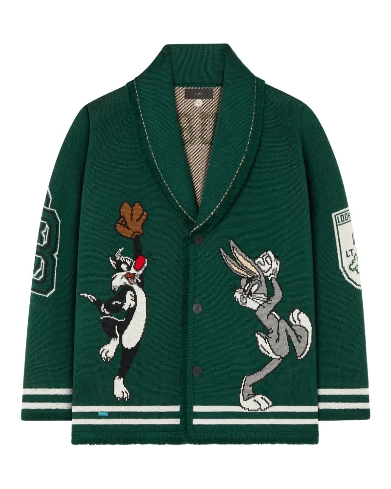 Alanui Looney Tunes jacquard-knit cardigan - Grün Grün