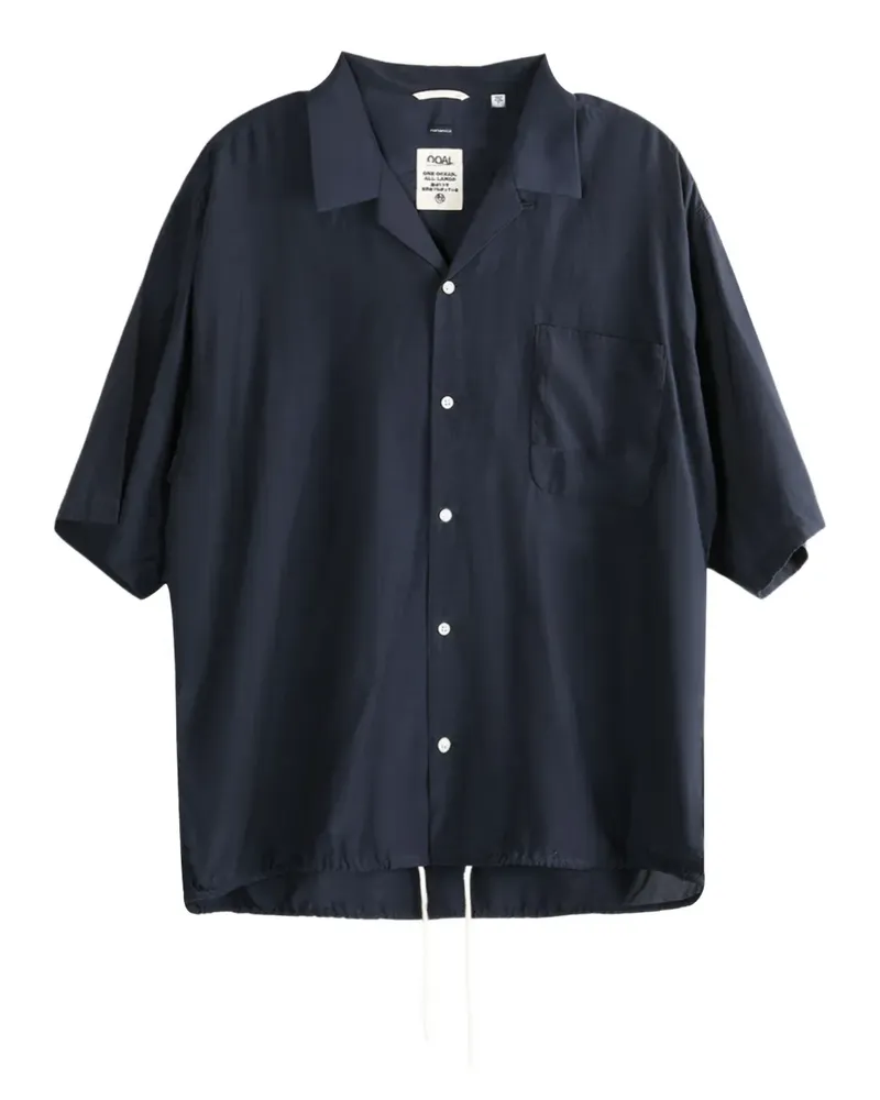 nanamica drawstring short-sleeve shirt - Blau Blau