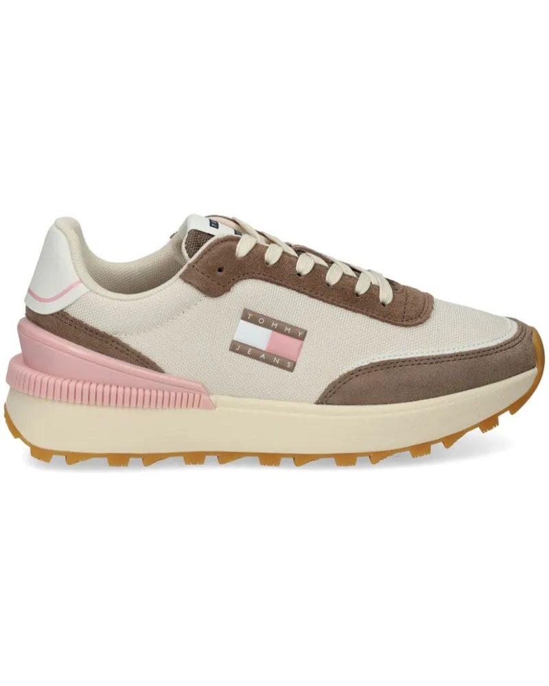 Tommy Hilfiger Sneakers aus Canvas mit Logo-Patch - Nude Nude