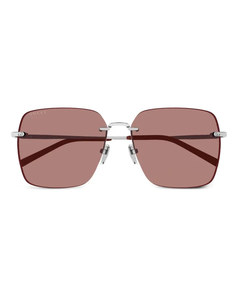 Gucci Rahmenlose GG1955SA Sonnenbrille - Silber Silber