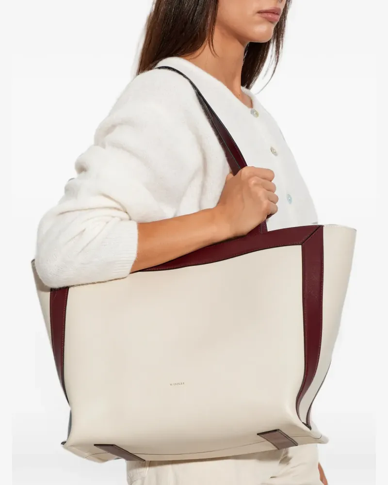 WANDLER Mittelgroße Tote Bag aus Leder - Nude Nude