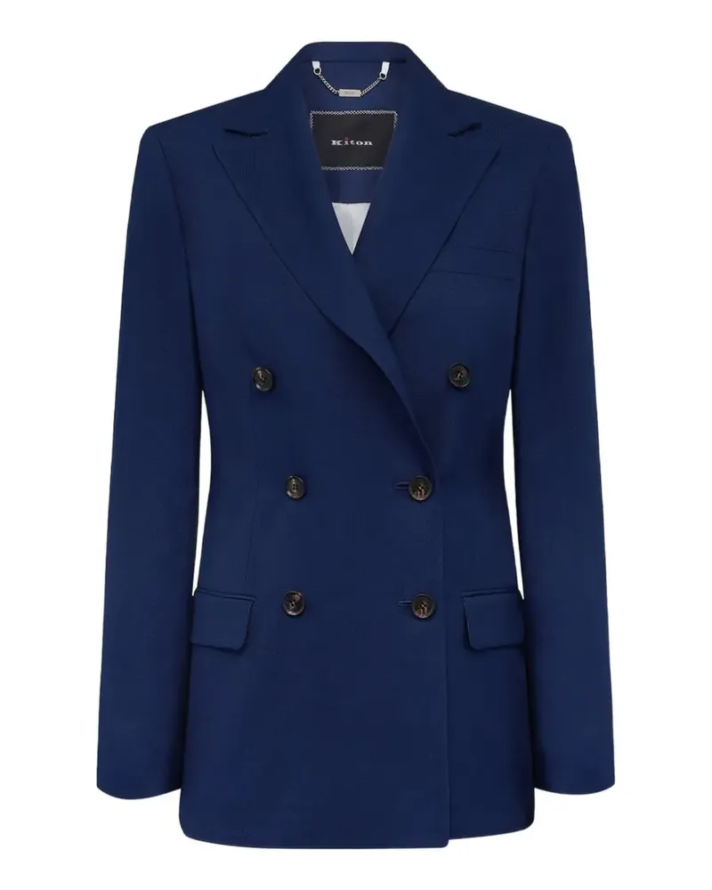 Kiton Doppelreihiges Sakko - Blau Blau