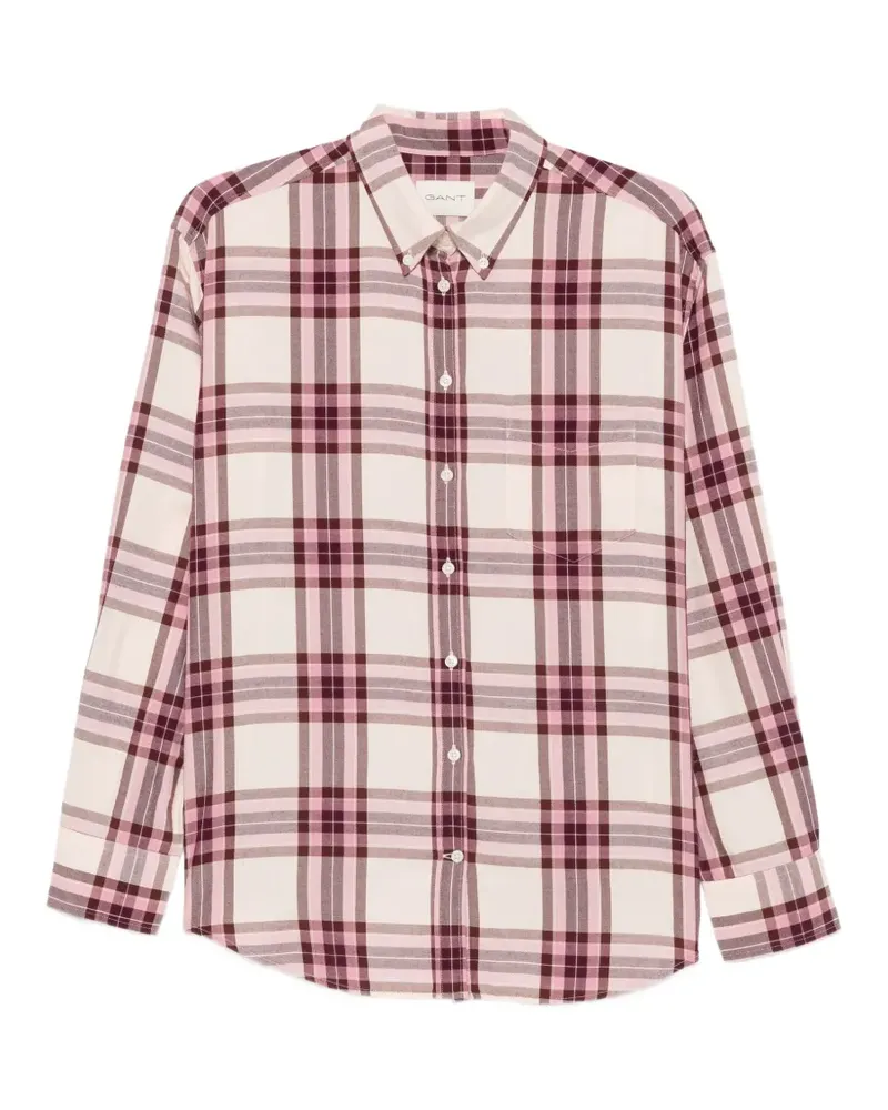 Gant Kariertes Flanellhemd - Rosa Rosa