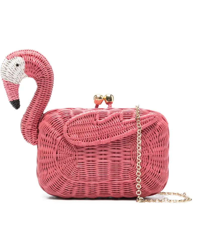 Serpui Nick Flamingo clutch bag - Rosa Rosa