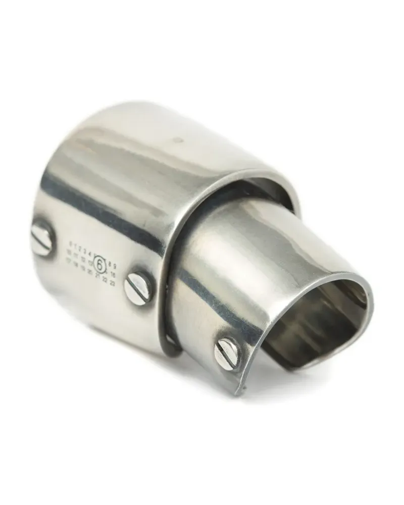 Maison Margiela Minimal Ring mit Logo 4mm - Silber Silber