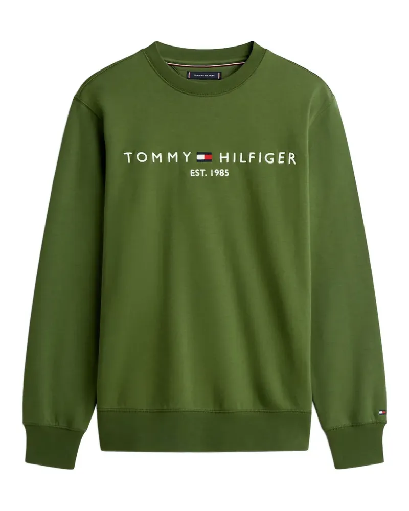 Tommy Hilfiger chest-logo crew-neck sweatshirt - Grün Grün