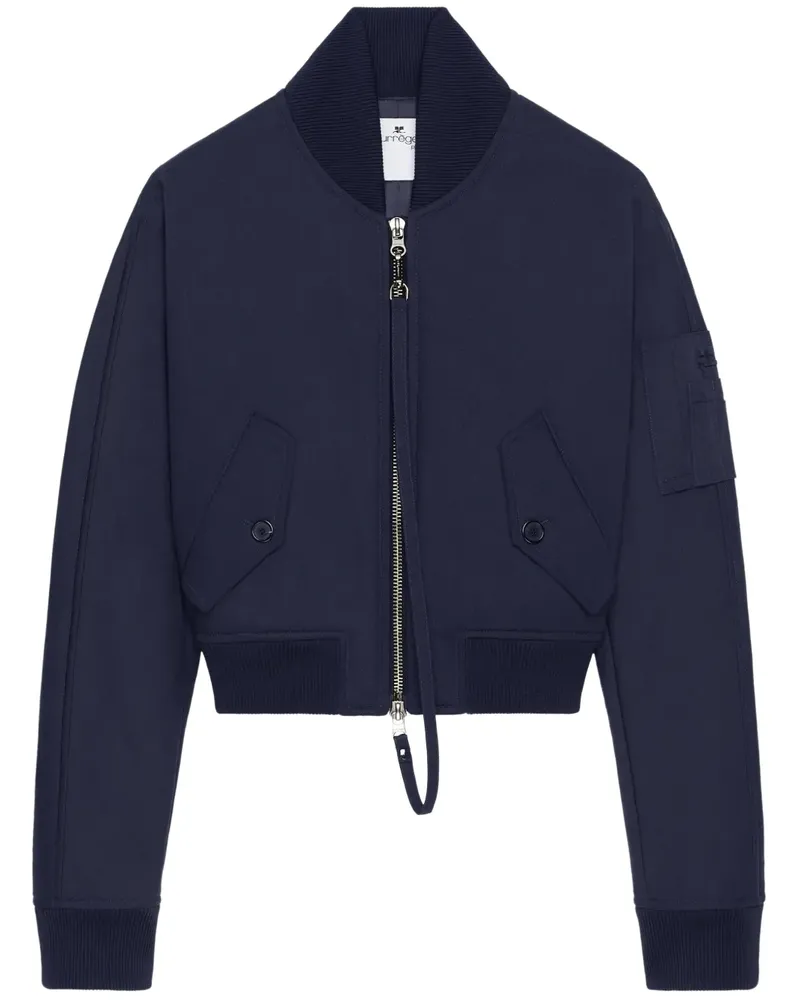 Courrèges Cropped-Bomberjacke - Blau Blau