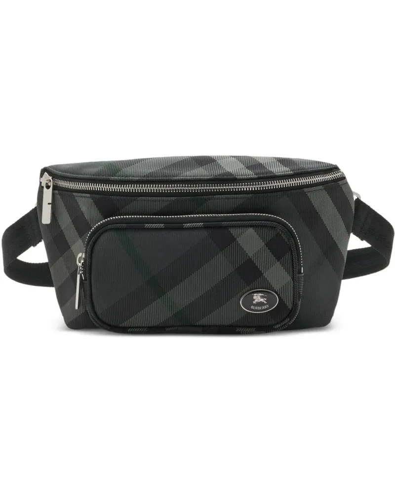Burberry Karierte Gürteltasche - Grau Grau