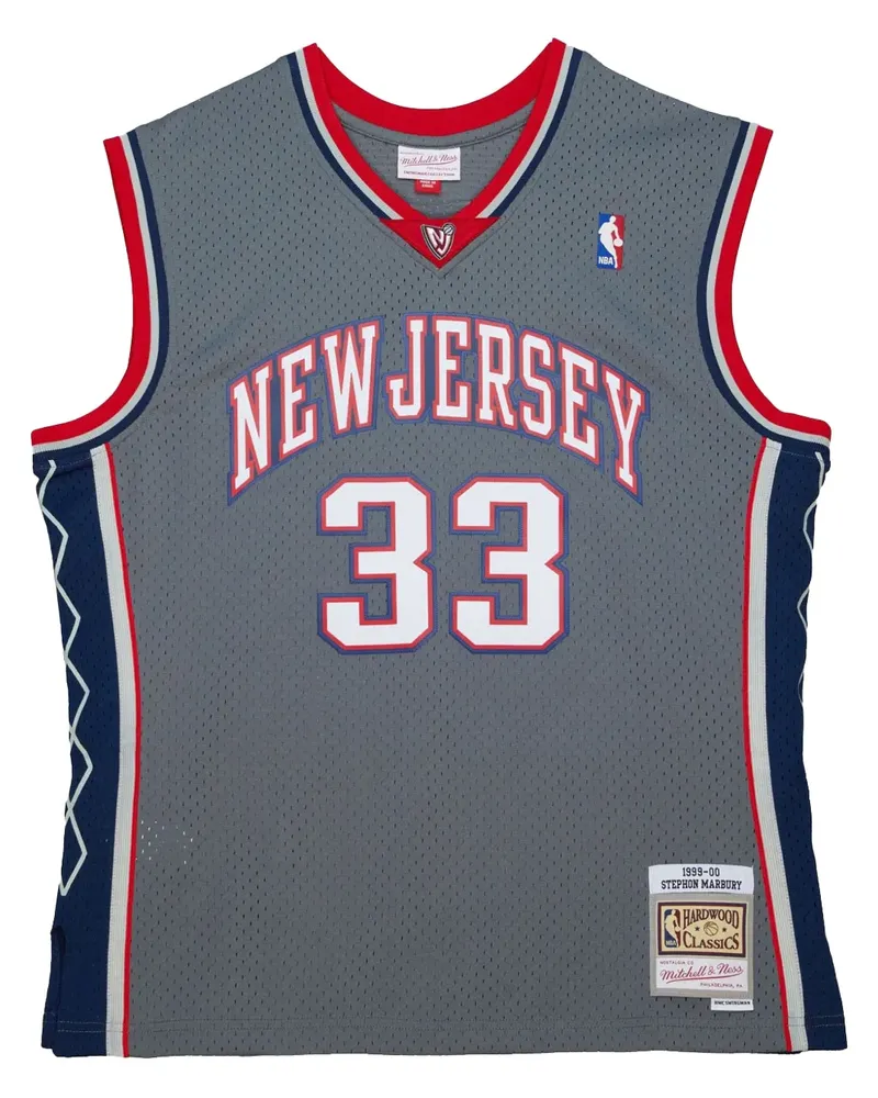 Mitchell & Ness NBA Alternate "Nets 1999 Stephon Marbury" Trikot - Grau Grau