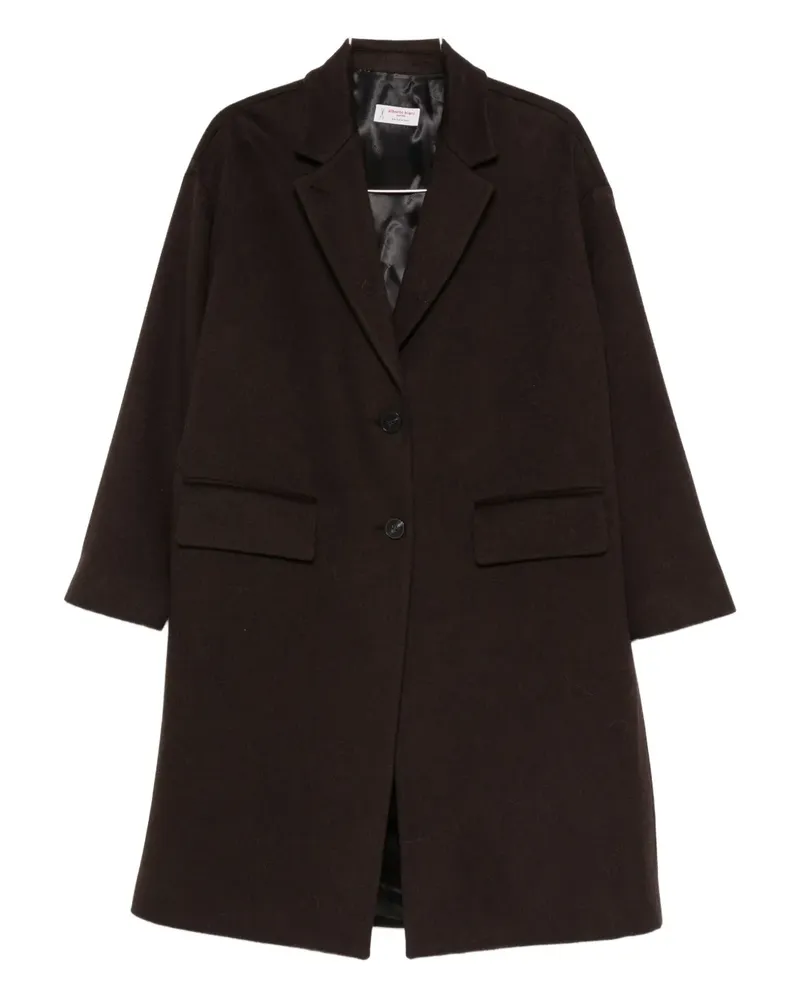 Alberto Biani single-breasted coat - Braun Braun