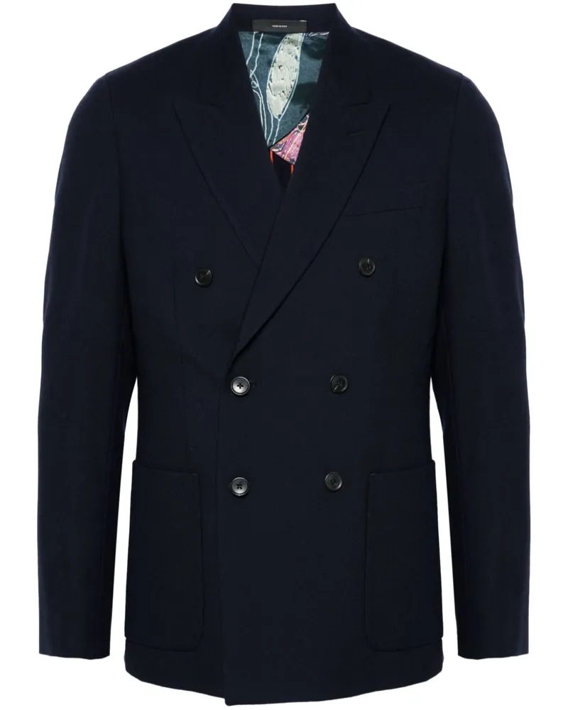 Paul Smith Doppelreihiges Sakko mit fallendem Revers - Blau Blau
