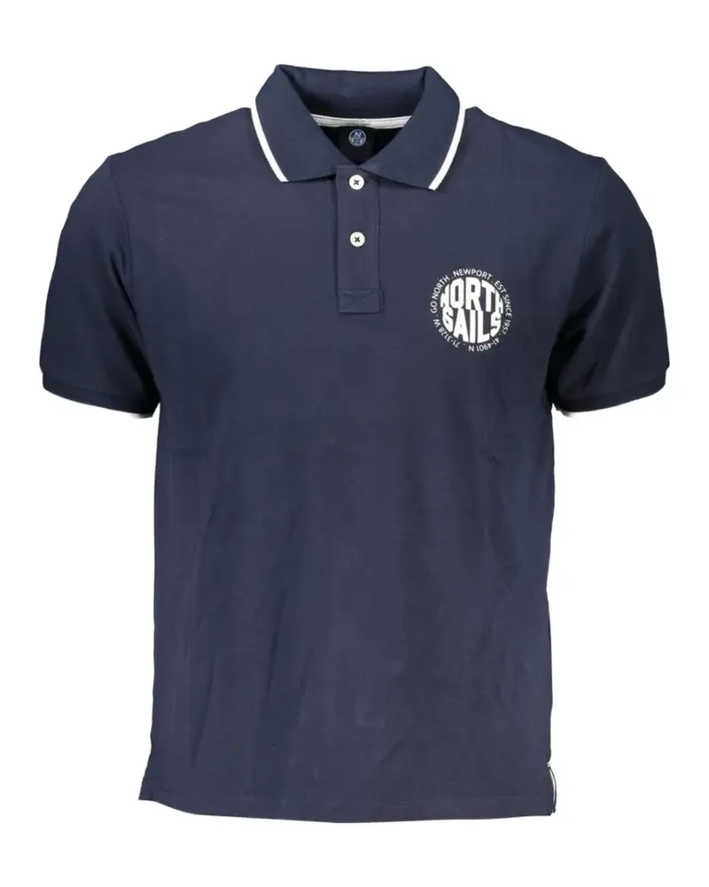 North Sails logo-print polo shirt - Blau Blau