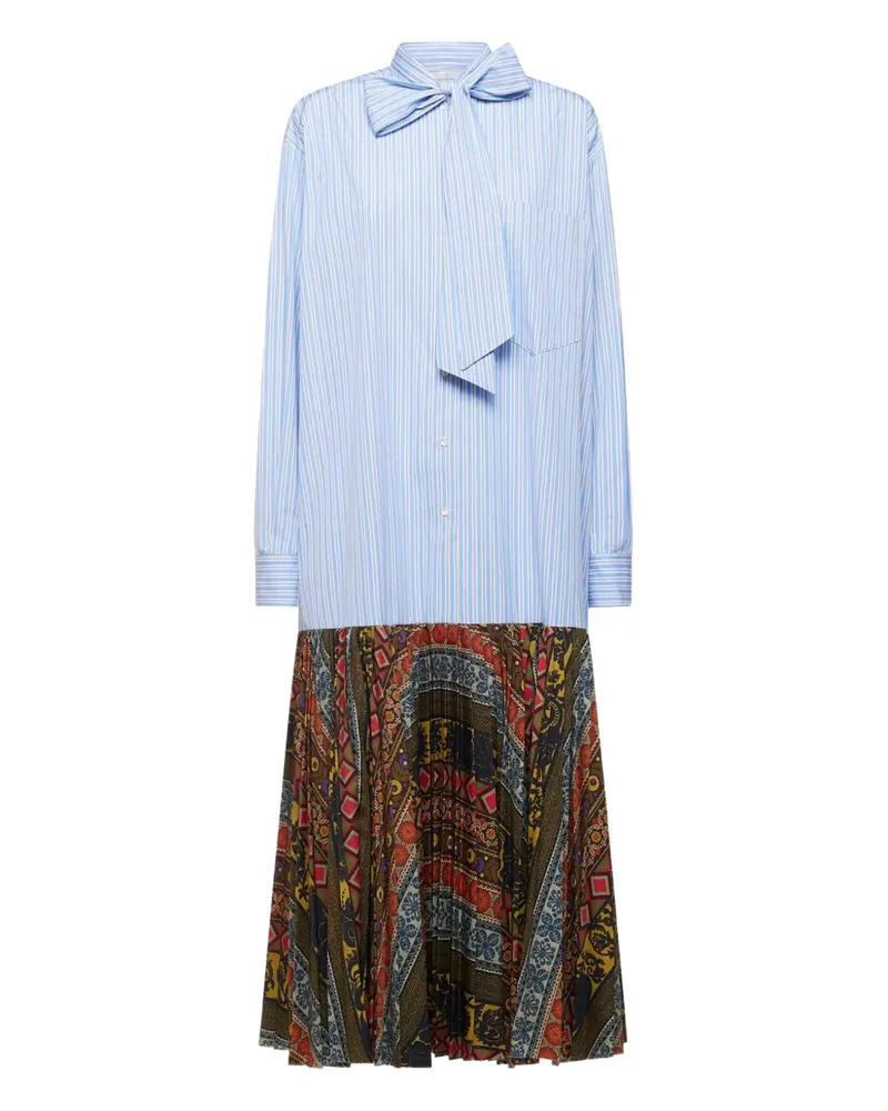 Pierre-Louis Mascia stripe-pattern maxi dress - Blau Blau