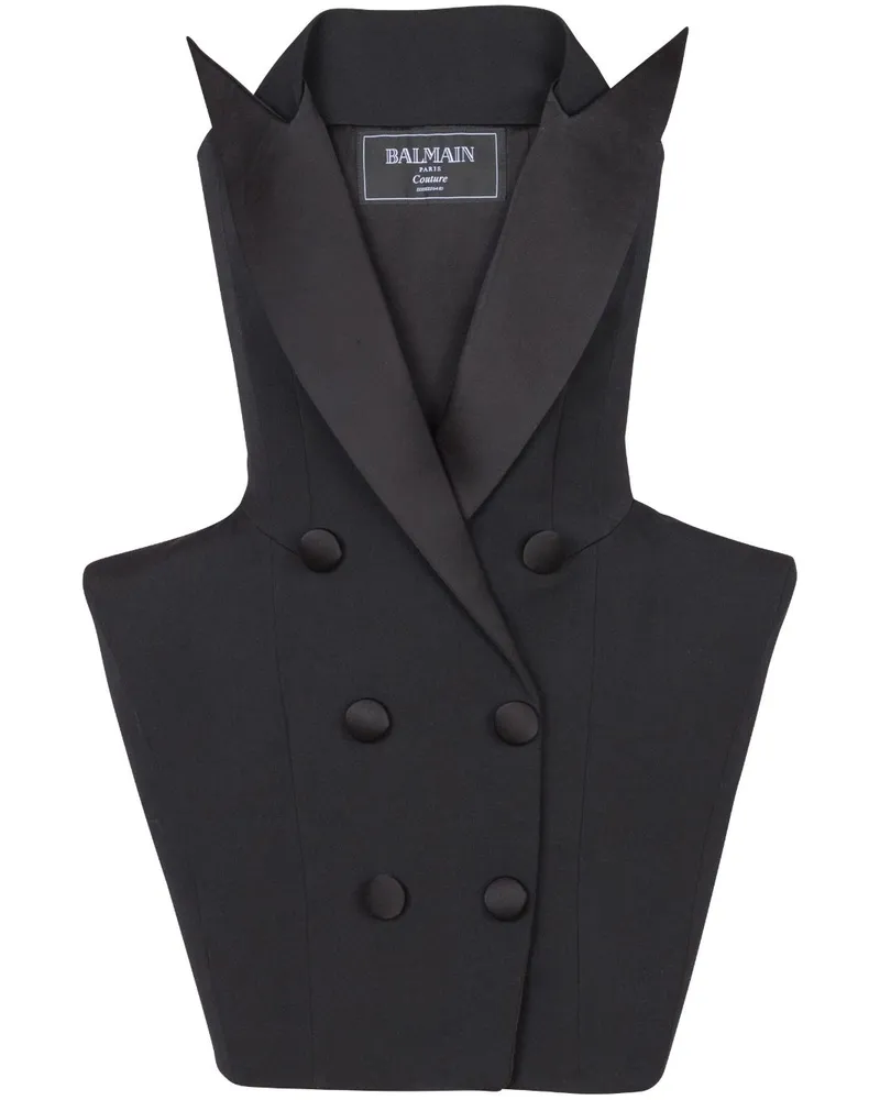 Balmain Blazer-Minikleid aus Wolle - Schwarz Schwarz