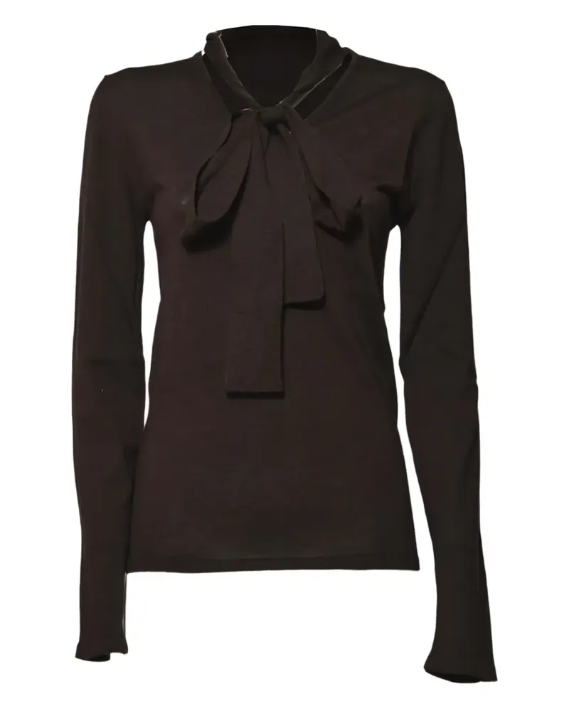 SOLOTRE tie-neck sweater - Braun Braun