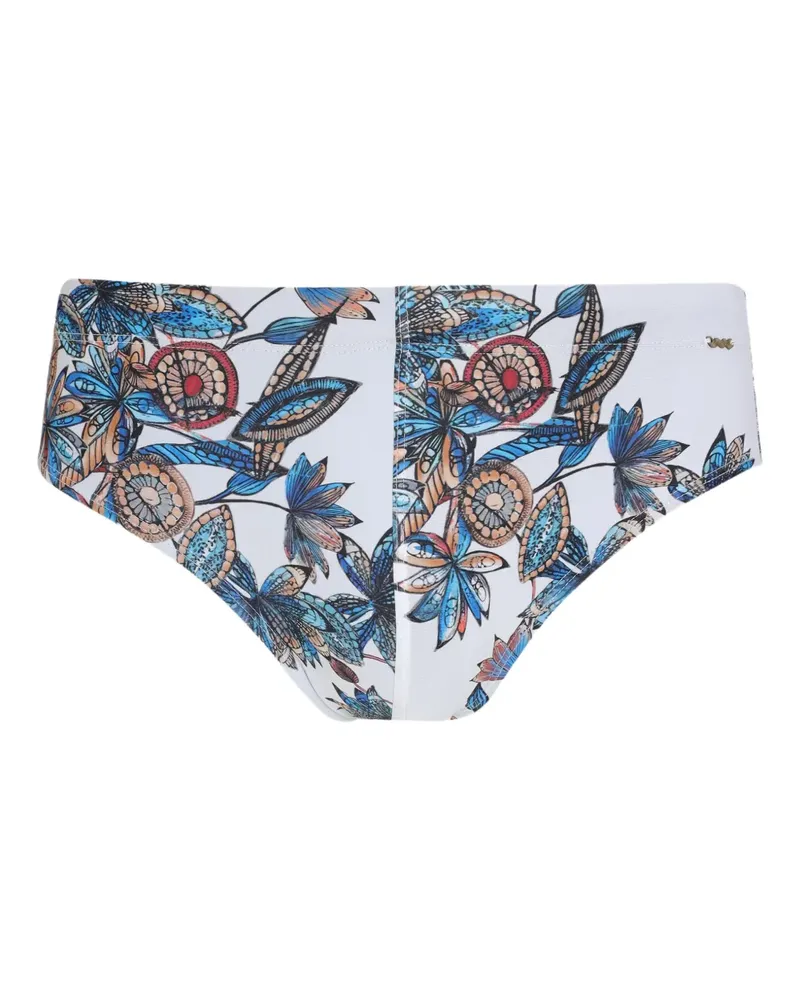 Amir Slama Badehose mit Blumen-Print - Weiß Weiß
