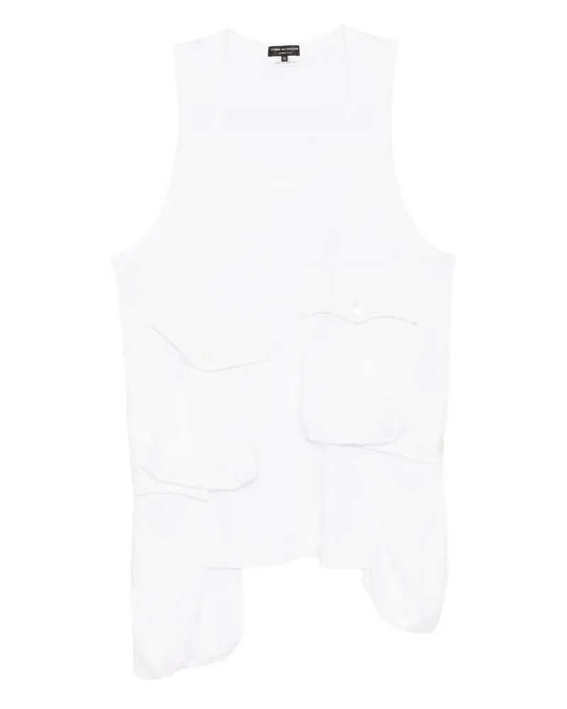 Comme des Garçons Weste mit Klappentasche - Weiß Weiß
