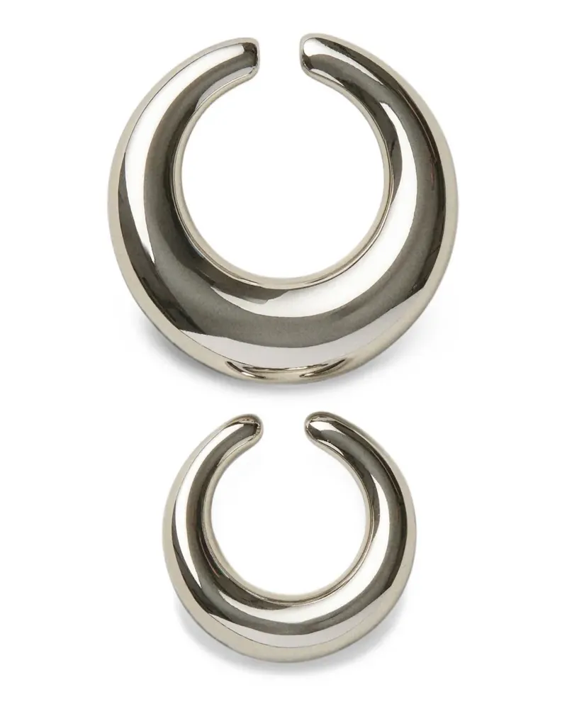 PANCONESI Blow up circular-design ear cuffs - Silber Silber