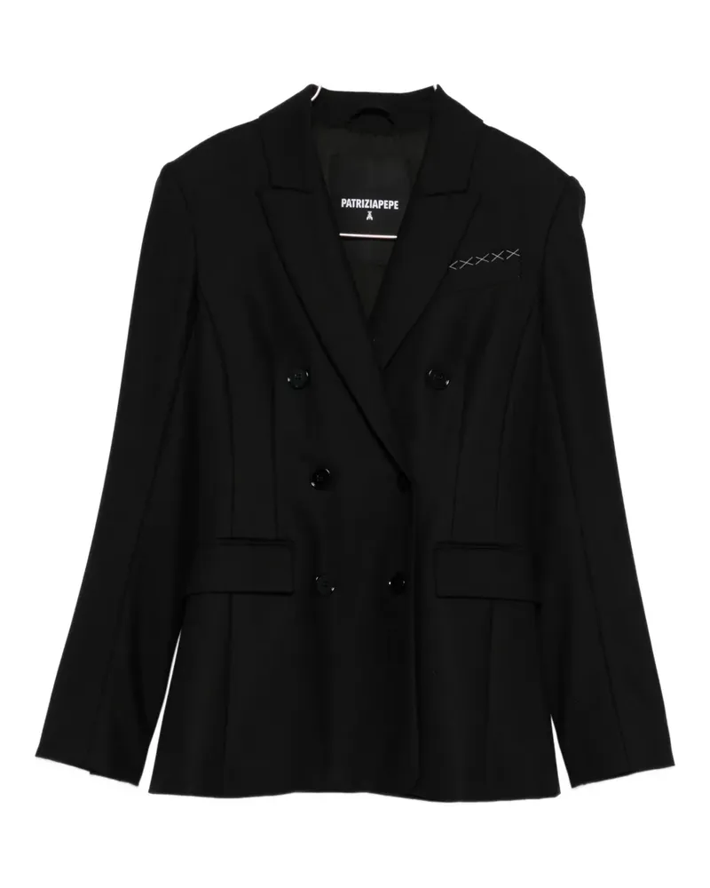 Patrizia Pepe double-breasted blazer - Schwarz Schwarz