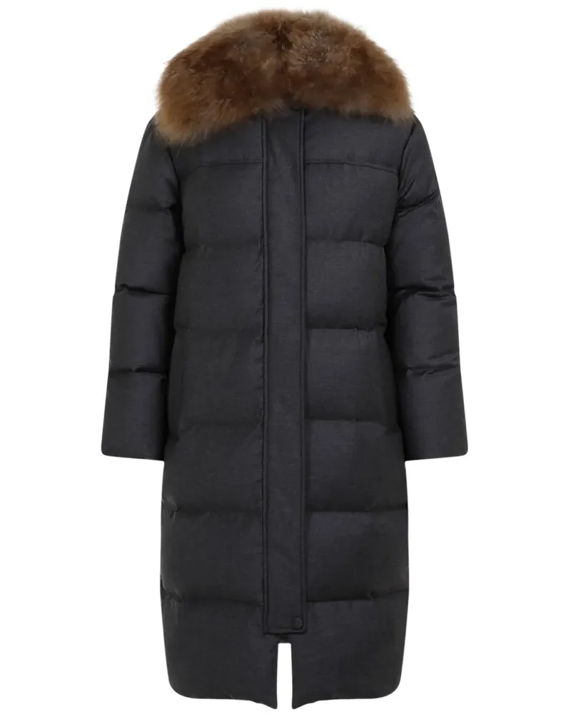 Yves Salomon Gesteppter Mantel - Grau Grau