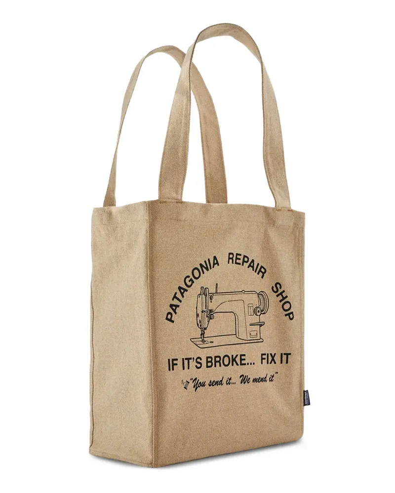 Patagonia Recycled Market logo-print tote bag - Nude Nude