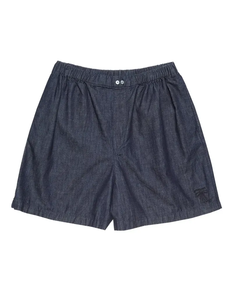 Acne Studios Bestickte Shorts - Blau Blau