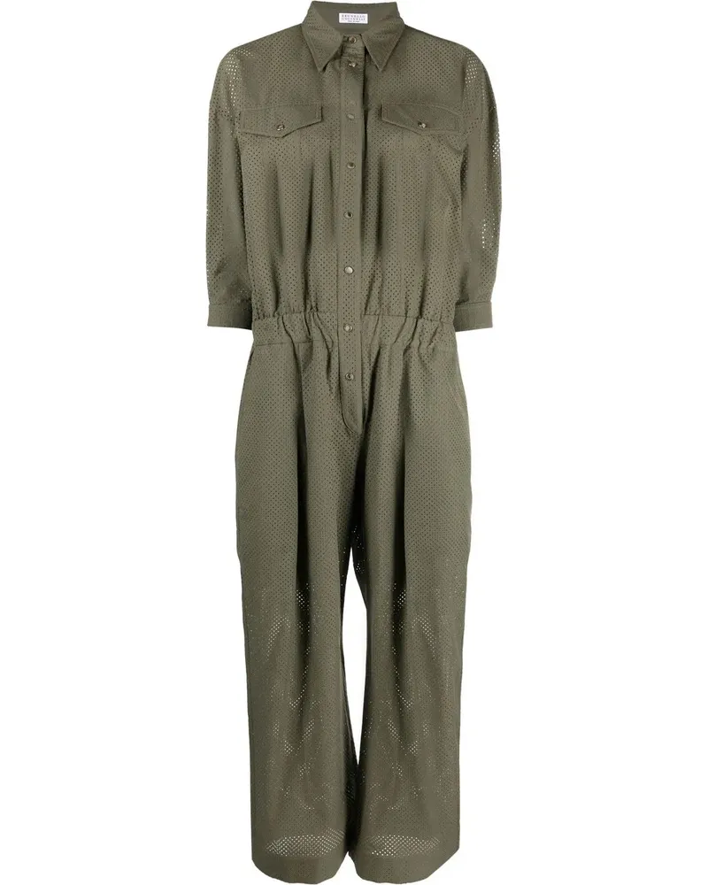 Brunello Cucinelli Gerader Jumpsuit - Grün Grün