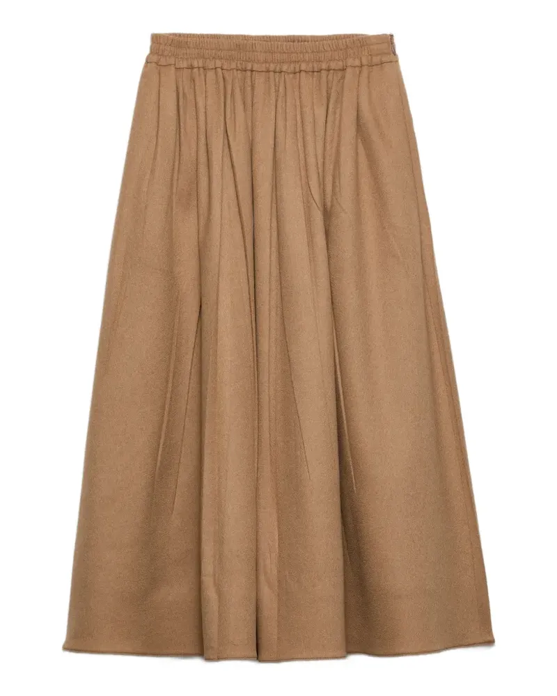 Prada camel-hair circle midi-skirt - Nude Nude