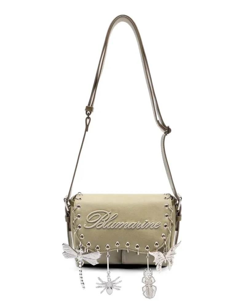 Blumarine embroidery charm shoulder bag - Grün Grün