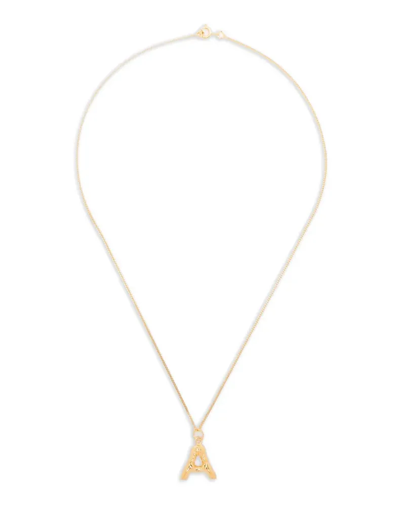 Completedworks A-initial charm necklace - Gold Gold