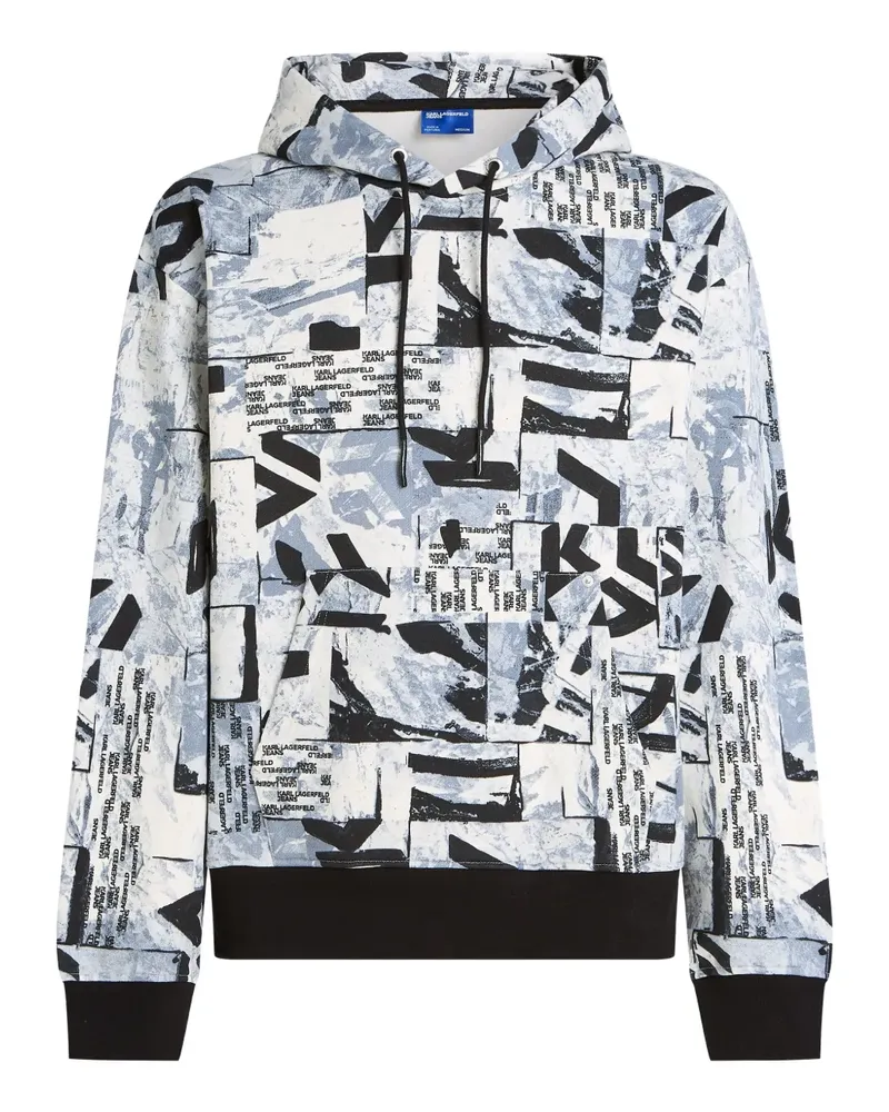 Karl Lagerfeld Hoodie mit durchgehendem Print - Blau Blau