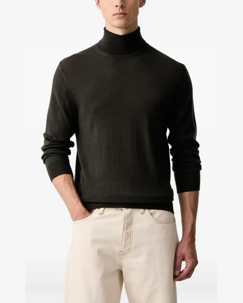 Armani Exchange Rollkragenpullover mit Logo-Stickerei - Grau Grau