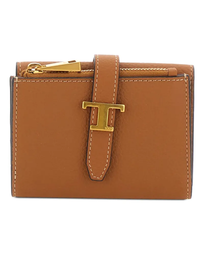 TOD'S Portemonnaie mit T-Detail - Braun Braun