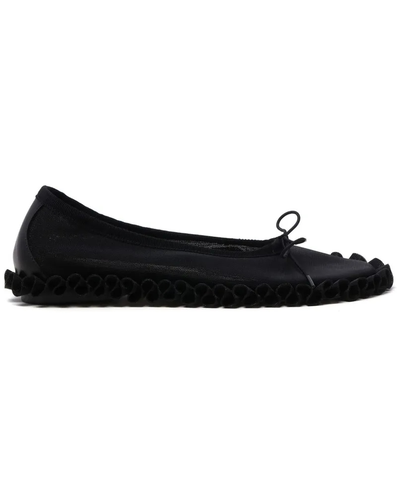 Simone Rocha Ballerinas mit Rüschendetail - Schwarz Schwarz