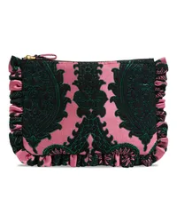 La DoubleJ Jeans-Clutch aus Jacquard Rosa