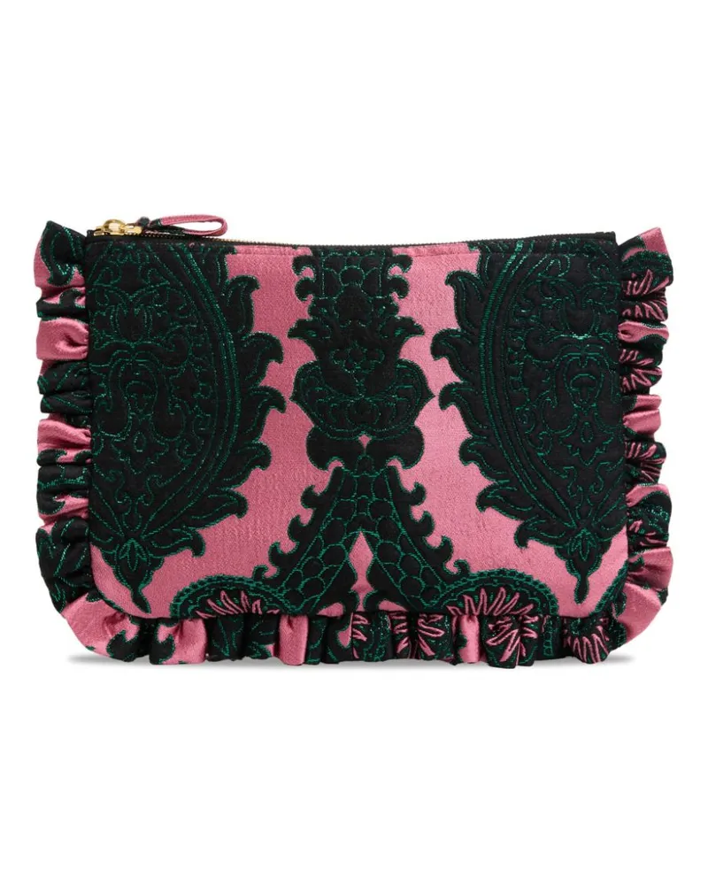 La DoubleJ Jeans-Clutch aus Jacquard - Rosa Rosa