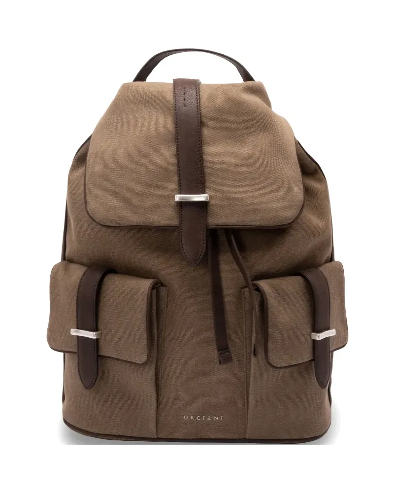 Orciani Jones Safari buckle-fastening backpack - Braun Braun