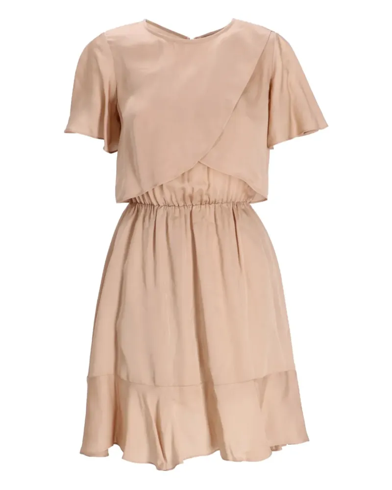 Armani Exchange Kleid mit Rüschen-Overlay - Nude Nude