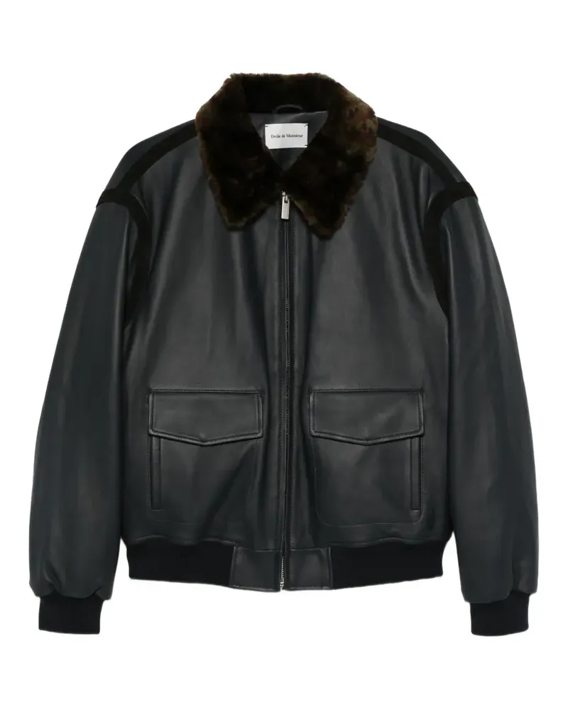 Drôle de Monsieur Klassische Pilotenjacke - Grau Grau