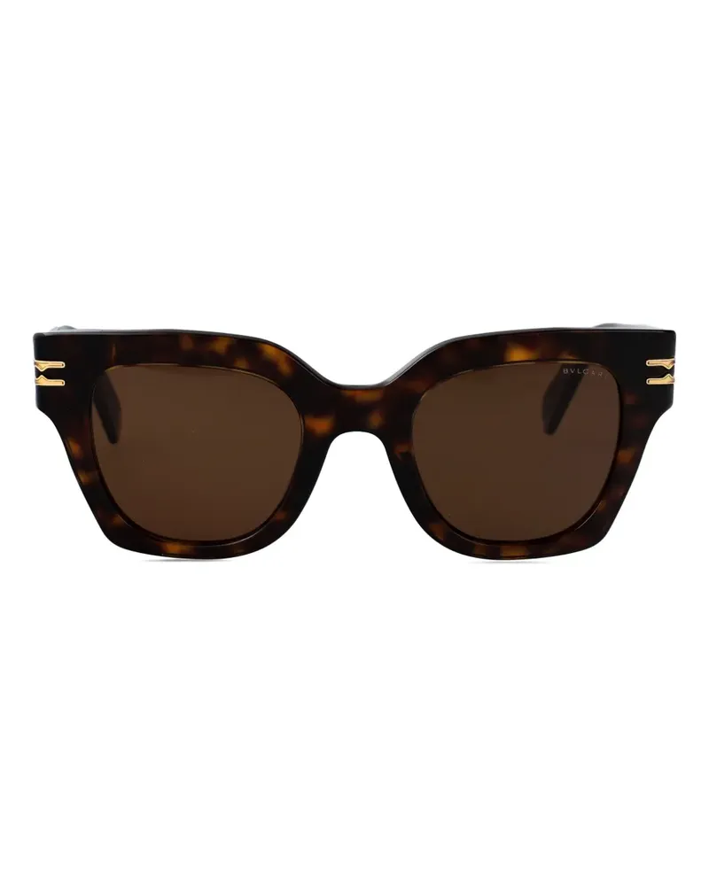 Bulgari Sonnenbrille mit Cat-Eye-Gestell - Braun Braun